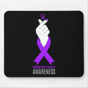 Pancreatic Cancer Awareness Kpop Finger Heart Mouse Pad