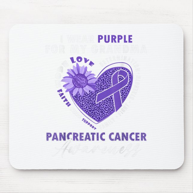 Pancreatic Cancer Awareness Month Family Support P Mouse Pad (Front)