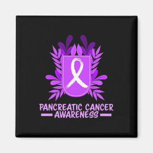 Pancreatic Cancer Awareness Month Purple Ribbon Fl Magnet