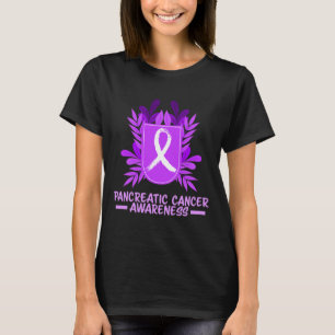 Pancreatic Cancer Awareness Month Purple Ribbon Fl T-Shirt