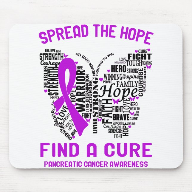 Pancreatic Cancer Awareness Month Ribbon Gifts Mouse Pad (Front)
