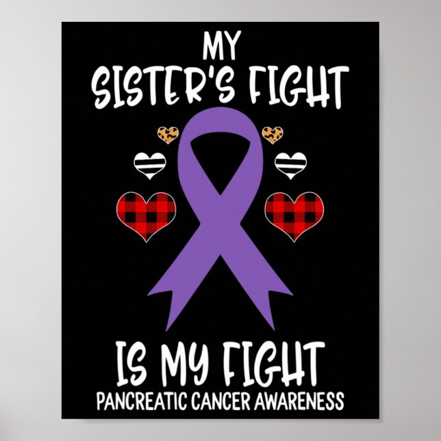 Pancreatic Cancer Awareness My Sister's Fight Is M Poster (Front)