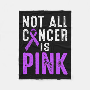 Pancreatic Cancer Awareness Not All Cancer Is Pink Fleece Blanket