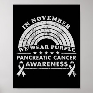 Pancreatic Cancer Awareness November We Wear Purpl Poster