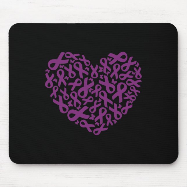 Pancreatic Cancer Awareness Purple Ribbon 2 Mouse Pad (Front)