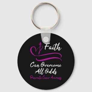 Pancreatic Cancer Awareness Purple Ribbon Christia Key Ring