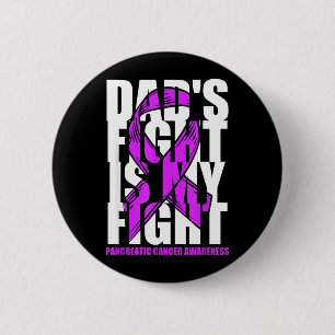 Pancreatic Cancer Awareness Purple Ribbon Dads 6 Cm Round Badge