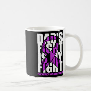 Pancreatic Cancer Awareness Purple Ribbon Dad's Fi Coffee Mug