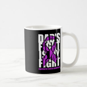 Pancreatic Cancer Awareness Purple Ribbon Dad's Fi Coffee Mug