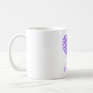 Pancreatic Cancer Awareness Purple Ribbon Heart Coffee Mug