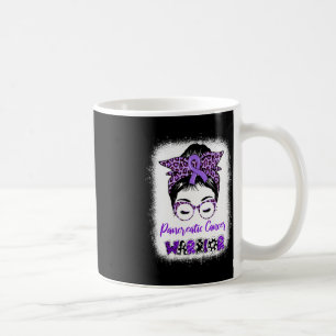 Pancreatic Cancer Awareness Purple Ribbon Messy Bu Coffee Mug