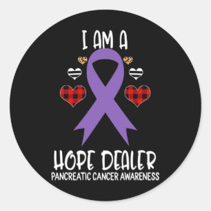 Pancreatic Cancer Awareness Ribbon I Am A Hope Dea Classic Round Sticker
