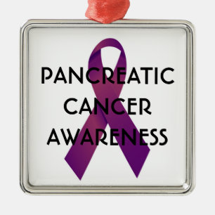 Pancreatic Cancer Awareness Ribbon Metal Tree Decoration