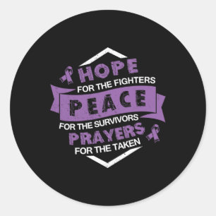 Pancreatic Cancer Awareness Ribbon s Classic Round Sticker
