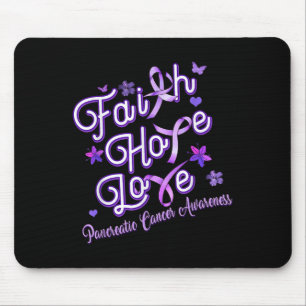 Pancreatic Cancer Awareness Shirts For Women Faith Mouse Pad
