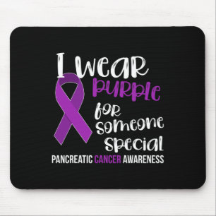 Pancreatic Cancer Awareness Survivor Gift Purple R Mouse Pad