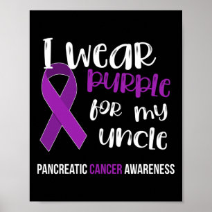Pancreatic Cancer Awareness Survivor Gift Purple R Poster