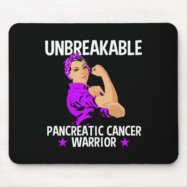 Pancreatic Cancer Awareness  Unbreakable Warrior G Mouse Pad (Front)