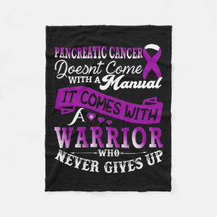 Pancreatic Cancer Awareness Warrior Support Purple Fleece Blanket