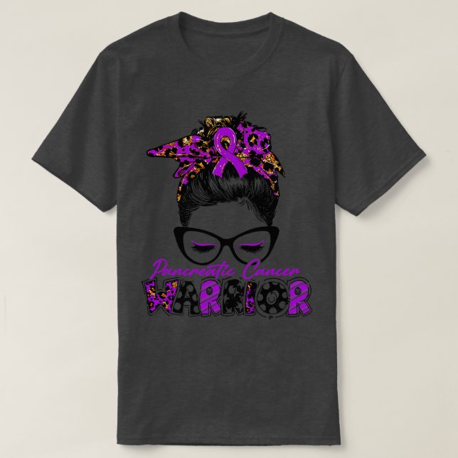 Pancreatic Cancer Awareness Warrior Women Glasse M T-Shirt (Design Front)