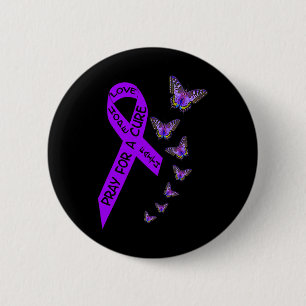 Pancreatic Cancer Awareness Women butterfly Religi 6 Cm Round Badge
