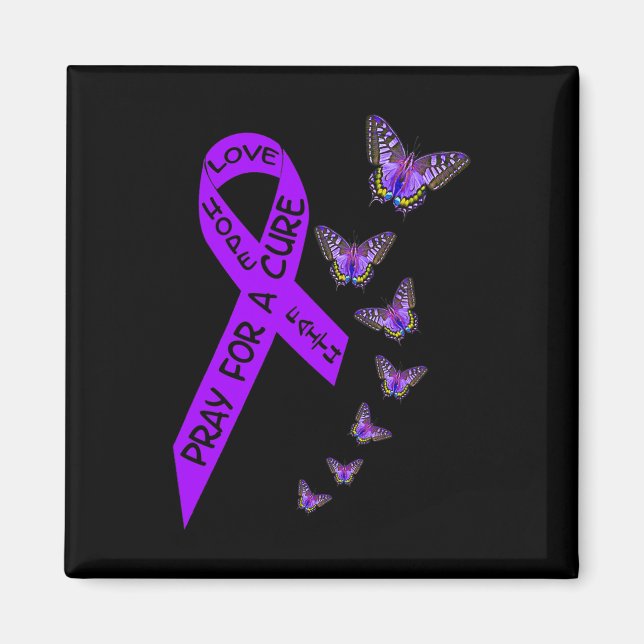 Pancreatic Cancer Awareness Women butterfly Religi Magnet (Front)