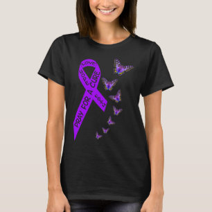 Pancreatic Cancer Awareness Women Butterfly Religi T-Shirt