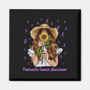 Pancreatic Cancer Awareness Women Support Mum Warr Magnet