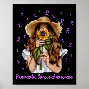 Pancreatic Cancer Awareness Women Support Mum Warr Poster