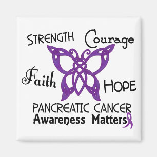 Pancreatic Cancer Celtic Butterfly 3 Magnet