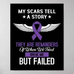 Pancreatic Cancer Fight Cancer Ribbon 10 Poster