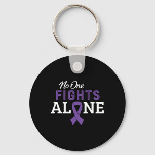 Pancreatic Cancer Fight Cancer Ribbon 11 Key Ring