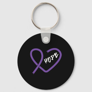 Pancreatic Cancer Fight Cancer Ribbon 13 Key Ring