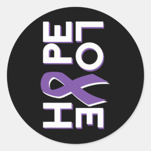 Pancreatic Cancer Fight Cancer Ribbon 14 Classic Round Sticker