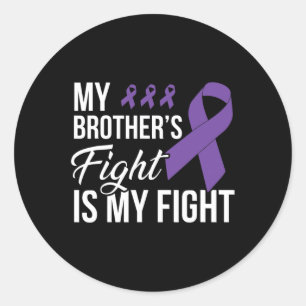 Pancreatic Cancer Fight Cancer Ribbon 15 Classic Round Sticker