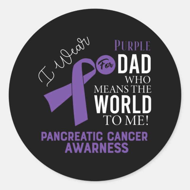 Pancreatic Cancer Fight Cancer Ribbon 17  Classic Round Sticker (Front)