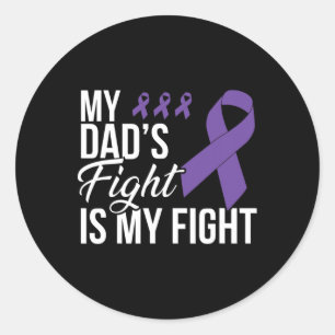 Pancreatic Cancer Fight Cancer Ribbon 18 Classic Round Sticker