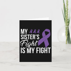 Pancreatic Cancer Fight Cancer Ribbon 2 Card
