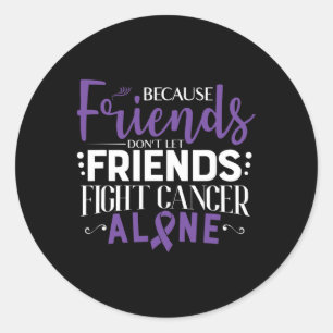 Pancreatic Cancer Fight Cancer Ribbon Classic Round Sticker