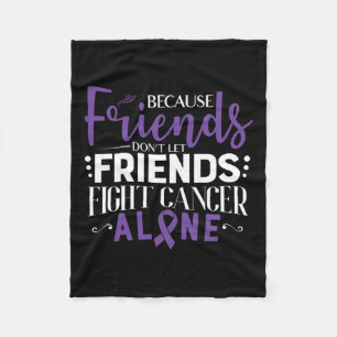 Pancreatic Cancer Fight Cancer Ribbon Fleece Blanket