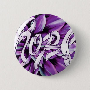 Pancreatic cancer floral hope products 6 cm round badge