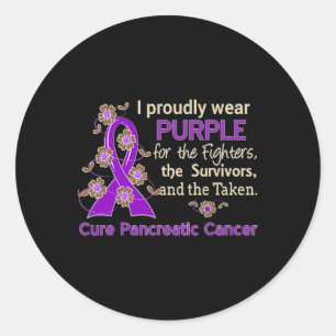 Pancreatic Cancer For Fighters Survivors Taken Classic Round Sticker