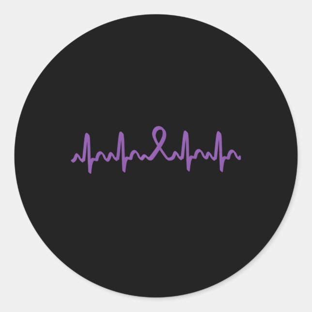 Pancreatic Cancer Hebeat Pancreatic Cancer Ribbon  Classic Round Sticker (Front)