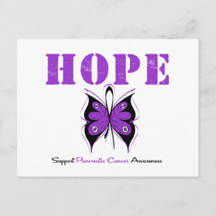 Pancreatic Cancer Hope Butterfly Postcard