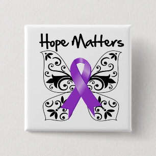 Pancreatic Cancer Hope Matters 15 Cm Square Badge