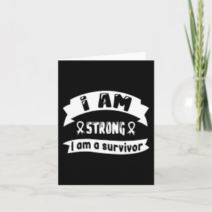 Pancreatic Cancer I Am Strong I Am A Survivor Card