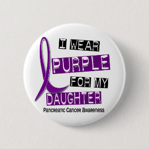 Pancreatic Cancer I WEAR PURPLE 37 Daughter 6 Cm Round Badge