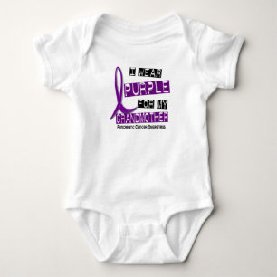 Pancreatic Cancer I WEAR PURPLE 37 Grandmother Baby Bodysuit