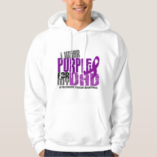 Pancreatic Cancer I Wear Purple For My Dad 6.2 Hoodie