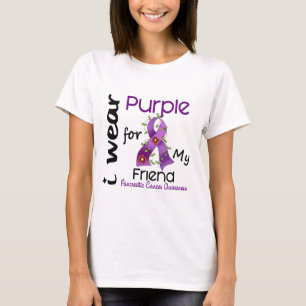 Pancreatic Cancer I Wear Purple For My Friend 43 T-Shirt